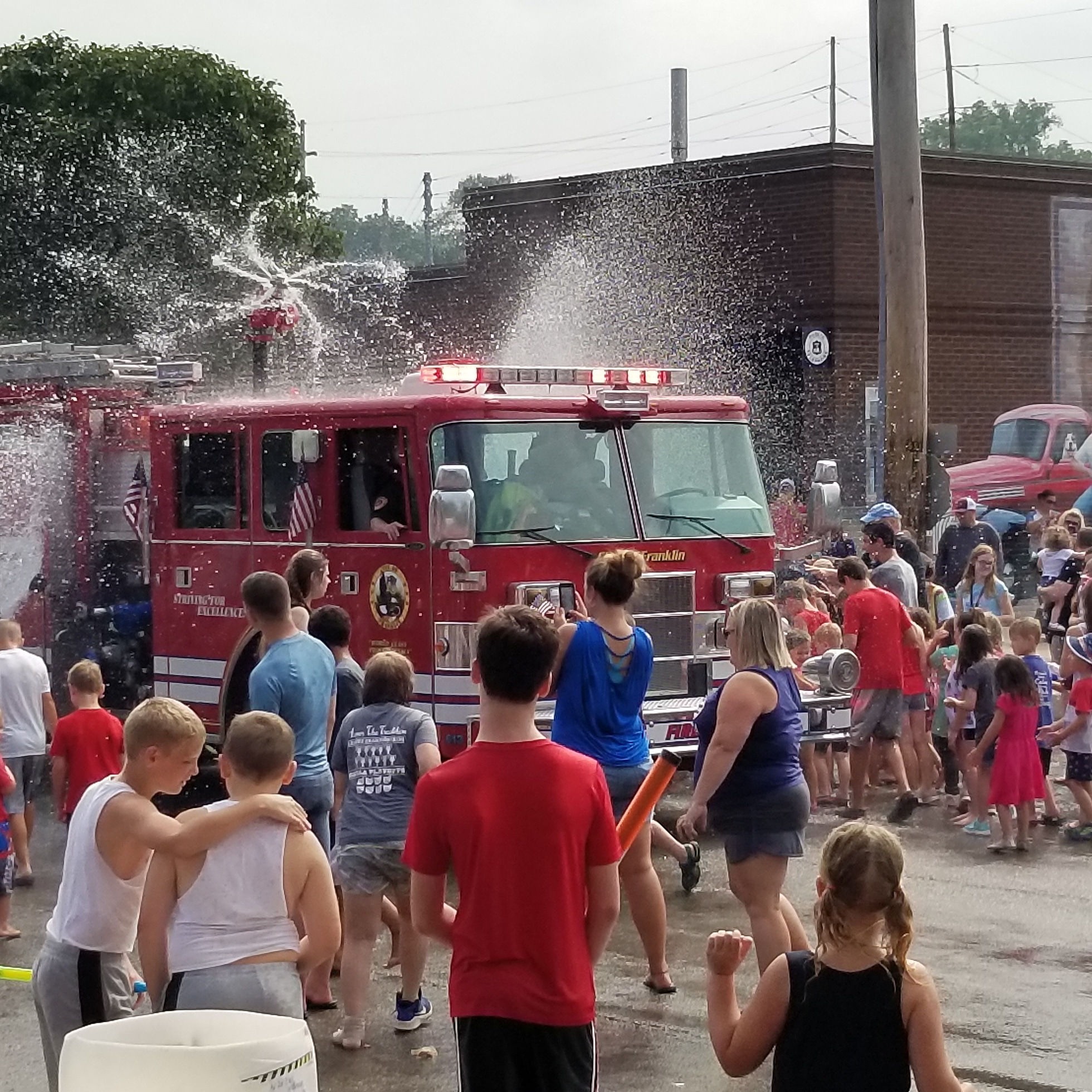 Franklin's wettest parade